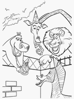 coloriage Madagascar l anniversaire de marty le zebre